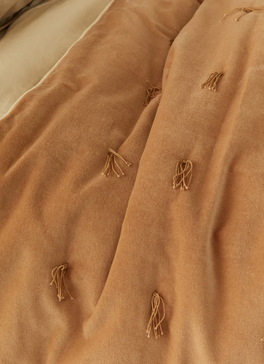 Bouchara Jete De Lit, Edredon|Chambre De Noël^ÉDREDON EN VELOURS GANSÉ D'UN BIAIS CONTRASTÉ