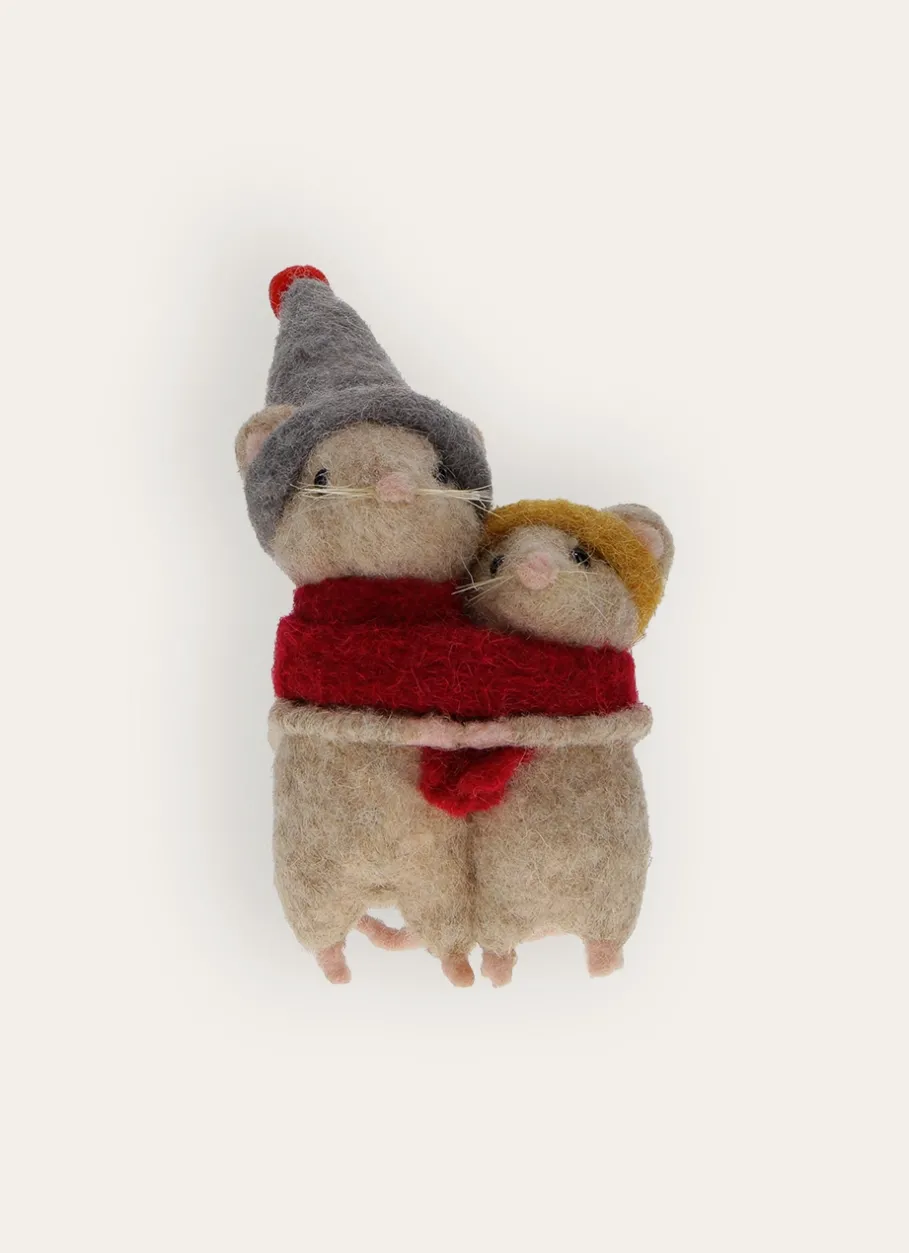 Bouchara Décoration De Noël^DUO DE PETITES SOURIS DÉCORATIVES EN FEUTRE