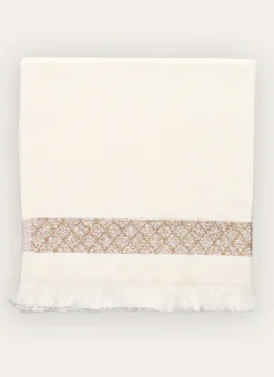 Bouchara Torchon, Essuie-Mains^ESSUIE-MAINS EN COTON ÉPONGE LITEAU ÉLÉGANT