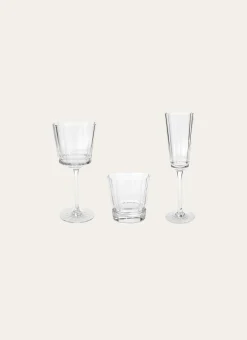 Bouchara Verre, Théière, Carafe^FLUTE A CHAMPAGNE EN CRISTALLIN PLISSÉ