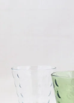 Bouchara Verre, Théière, Carafe^GOBELET EN VERRE AVEC RELIEF À POIS