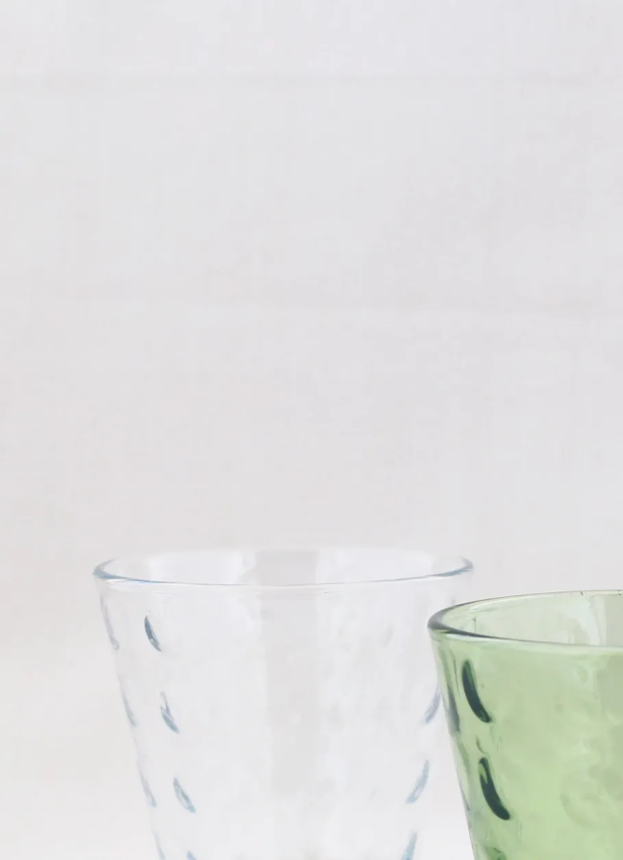 Bouchara Verre, Théière, Carafe^GOBELET EN VERRE AVEC RELIEF À POIS