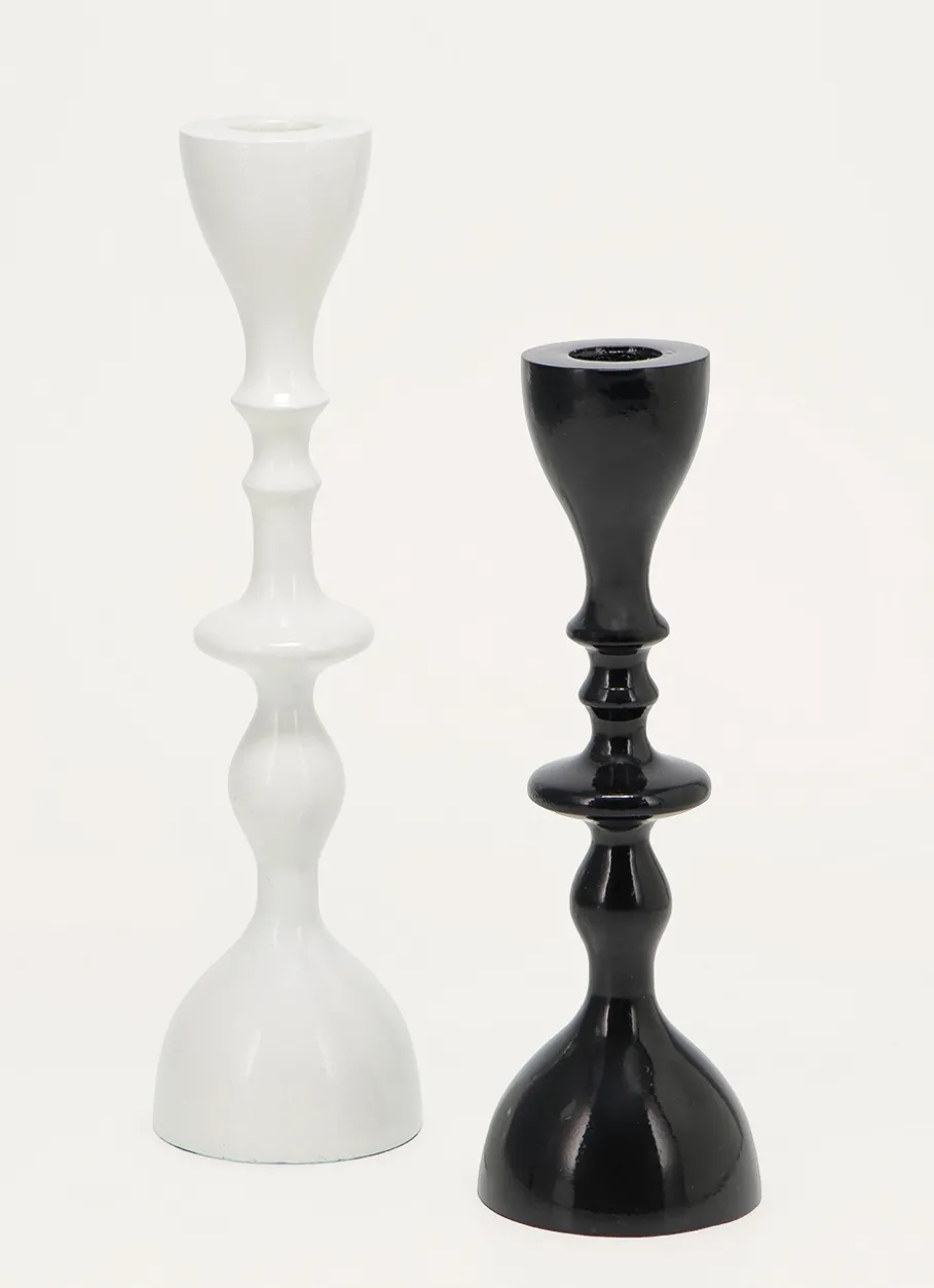 Bouchara Bougeoir, Lanterne^GRAND BOUGEOIR EN ALUMINIUM FINITION LAQUÉE