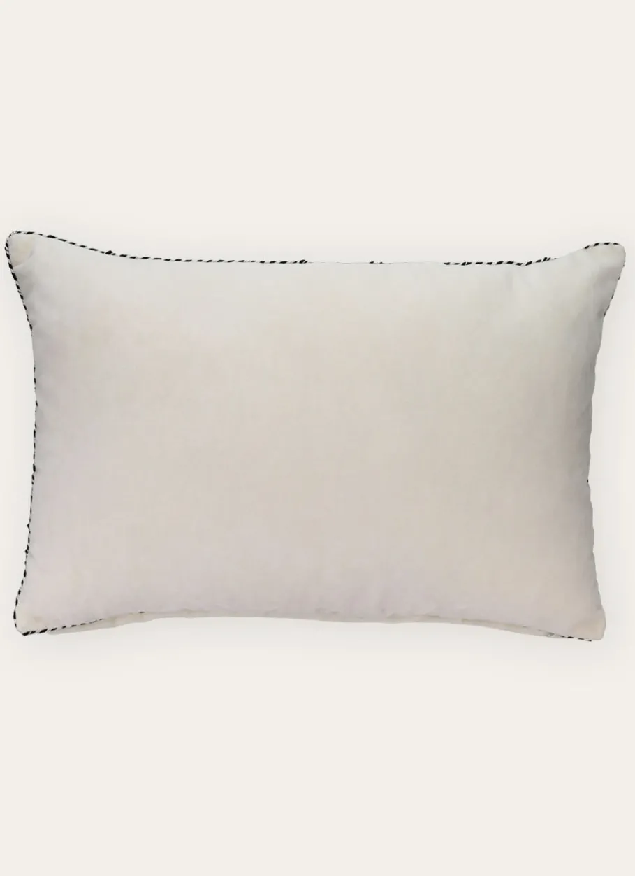 Bouchara Coussin, Coussin De Sol^GRAND COUSSIN EN VELOURS AVEC PASSEPOIL RAYÉ