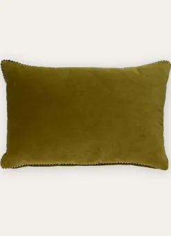 Bouchara Coussin, Coussin De Sol^GRAND COUSSIN EN VELOURS AVEC PASSEPOIL RAYÉ