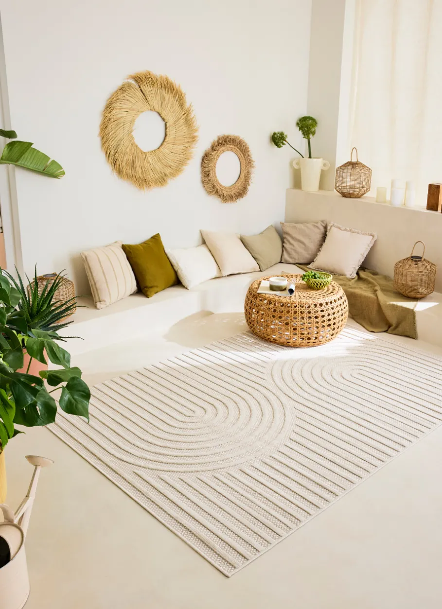 Bouchara Tapis^GRAND TAPIS UNI COURBES ET RAYURES VENISE