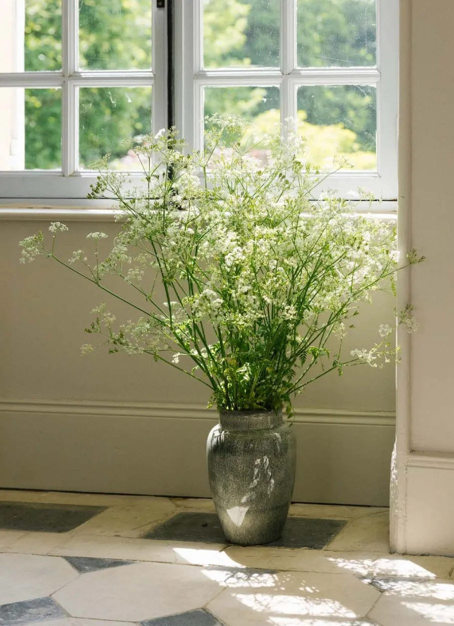 Bouchara Vase, Cache-Pot^GRAND VASE EN CÉRAMIQUE ÉMAILLÉE EFFET TACHETÉ