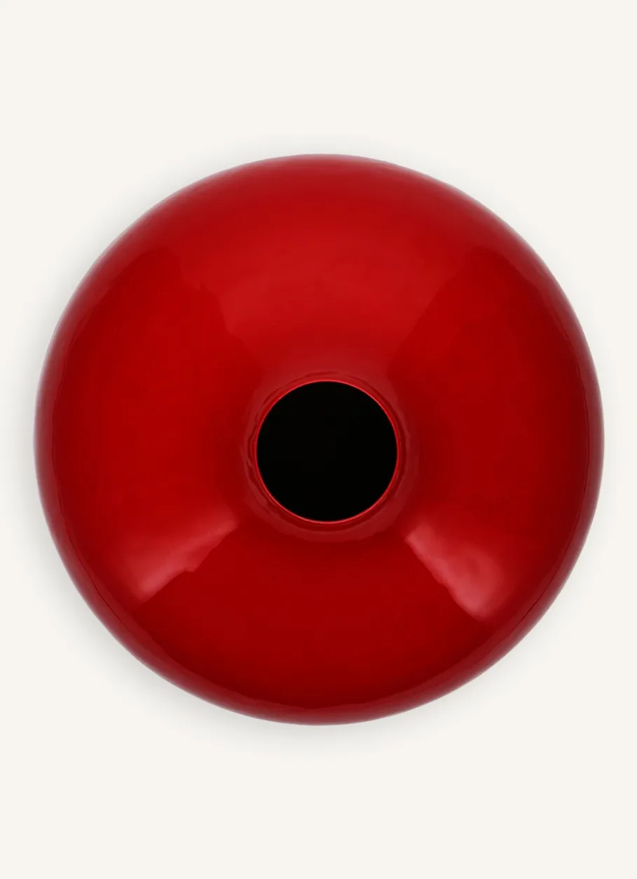 Bouchara Vase, Cache-Pot^GRAND VASE EN MÉTAL COLORÉ FINITION ÉMAILLÉE