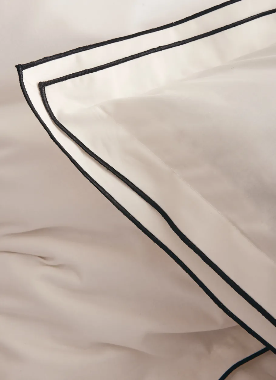 Bouchara Housse De Couette Unie^HOUSSE DE COUETTE COTON RECYCLÉ BOURDON CONTRASTÉ