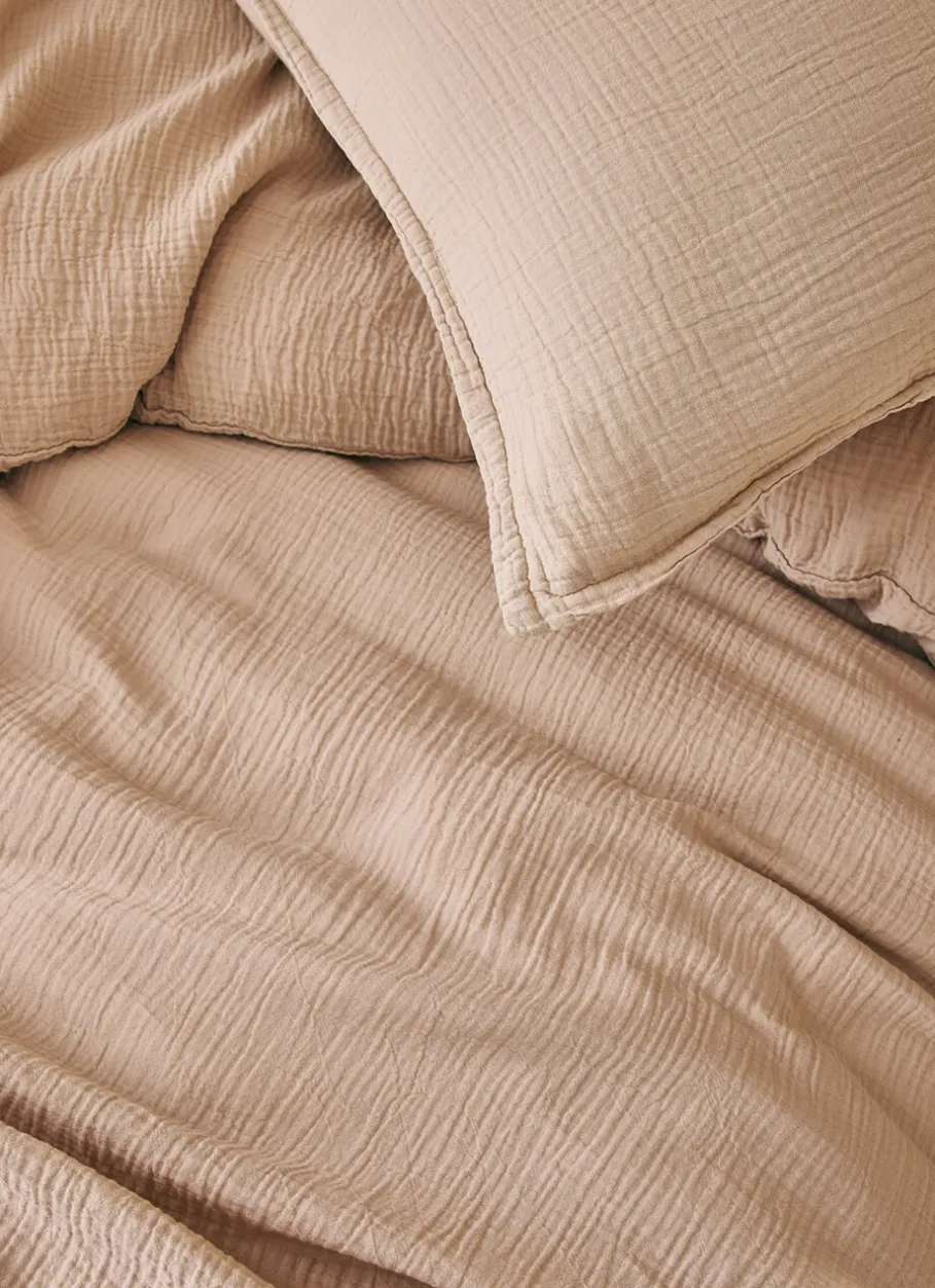Bouchara Housse De Couette Unie^HOUSSE DE COUETTE DOUBLE GAZE DE COTON