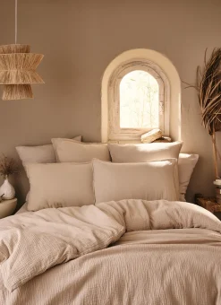 Bouchara Housse De Couette Unie^HOUSSE DE COUETTE DOUBLE GAZE DE COTON