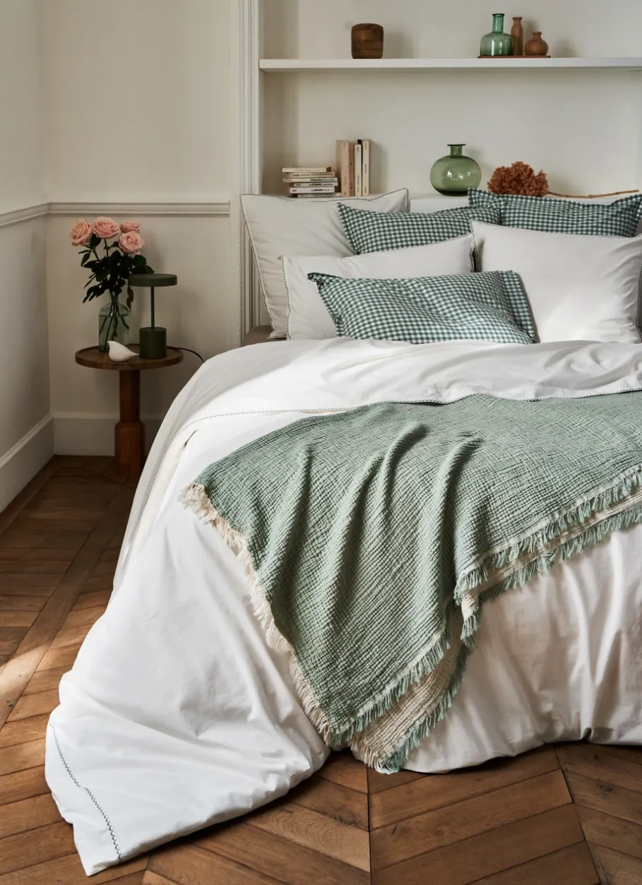 Bouchara Housse De Couette À Motifs|Housse De Couette Unie^HOUSSE DE COUETTE EN COTON LAVÉ