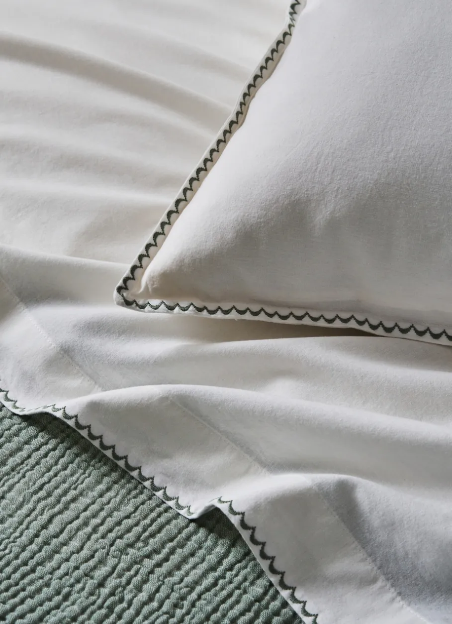 Bouchara Housse De Couette À Motifs|Housse De Couette Unie^HOUSSE DE COUETTE EN COTON LAVÉ