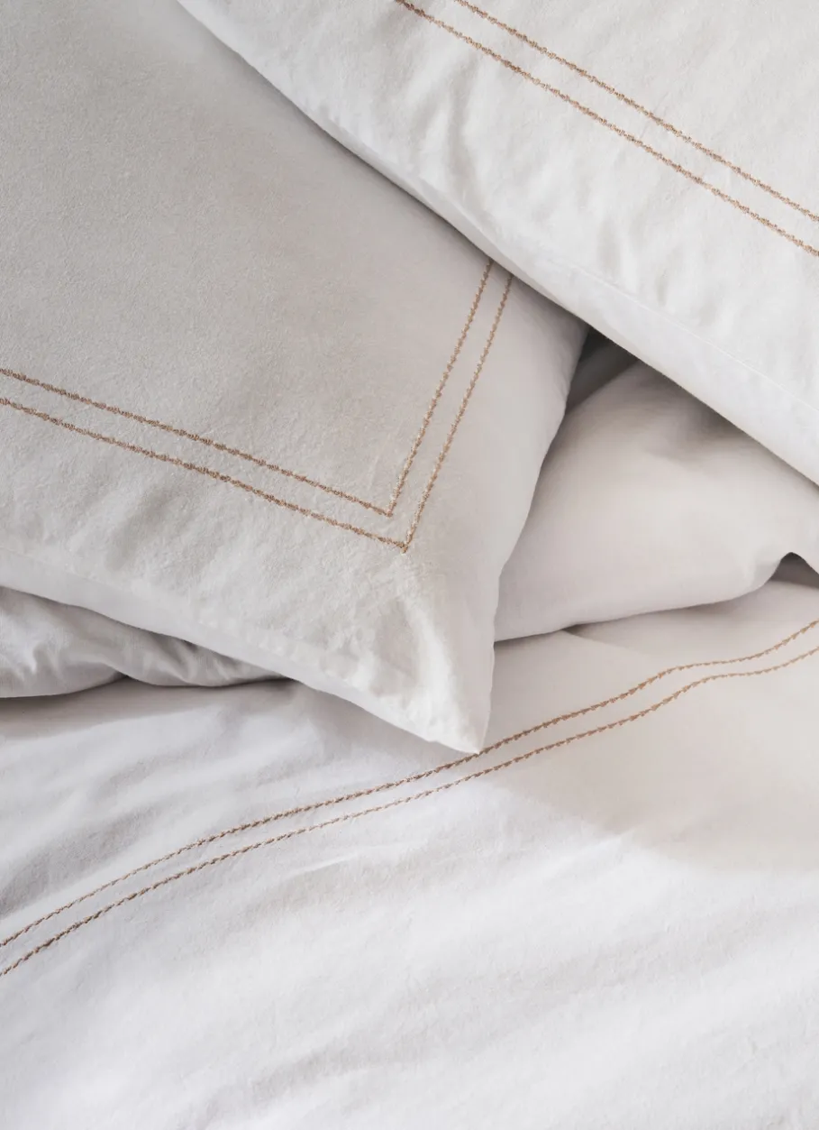 Bouchara Housse De Couette À Motifs|Housse De Couette Unie^HOUSSE DE COUETTE EN COTON LAVÉ