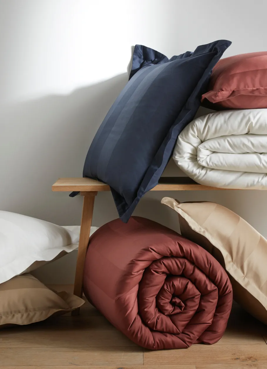 Bouchara Housse De Couette Unie^HOUSSE DE COUETTE RAYÉE EN SATIN DE COTON