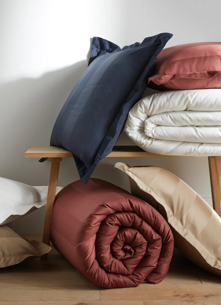 Bouchara Housse De Couette Unie^HOUSSE DE COUETTE RAYÉE EN SATIN DE COTON