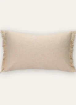Bouchara Coussin, Coussin De Sol^HOUSSE DE COUSSIN À FRANGES COTON ET LIN