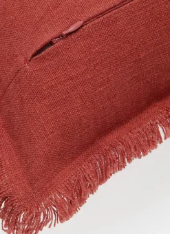 Bouchara Coussin, Coussin De Sol^HOUSSE DE COUSSIN TEXTURÉE À MINI FRANGE