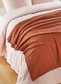 Bouchara Jete De Lit, Edredon^JETÉ DE LIT EN COTON LAVÉ NID D'ABEILLE