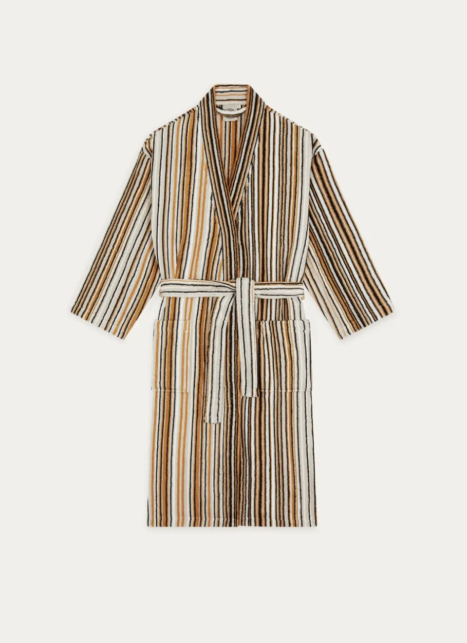 Bouchara Peignoir Éponge^KIMONO EN BOUCLE À RAYURES