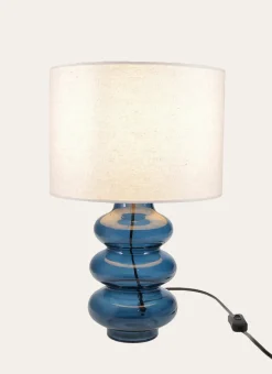 Bouchara Lampe, Lampadaire^LAMPE AVEC PIED EN VERRE TRANSPARENT COLORÉ