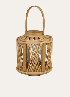 Bouchara Bougeoir, Lanterne^LANTERNE EN BAMBOU AVEC PHOTOPHORE