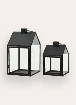 Bouchara Bougeoir, Lanterne^LANTERNE MAISON EN VERRE ET MÉTAL