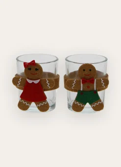 Bouchara Décoration De Noël^LOT 2 PHOTOPHORES DE NOËL MR & MME PAIN D'ÉPICES