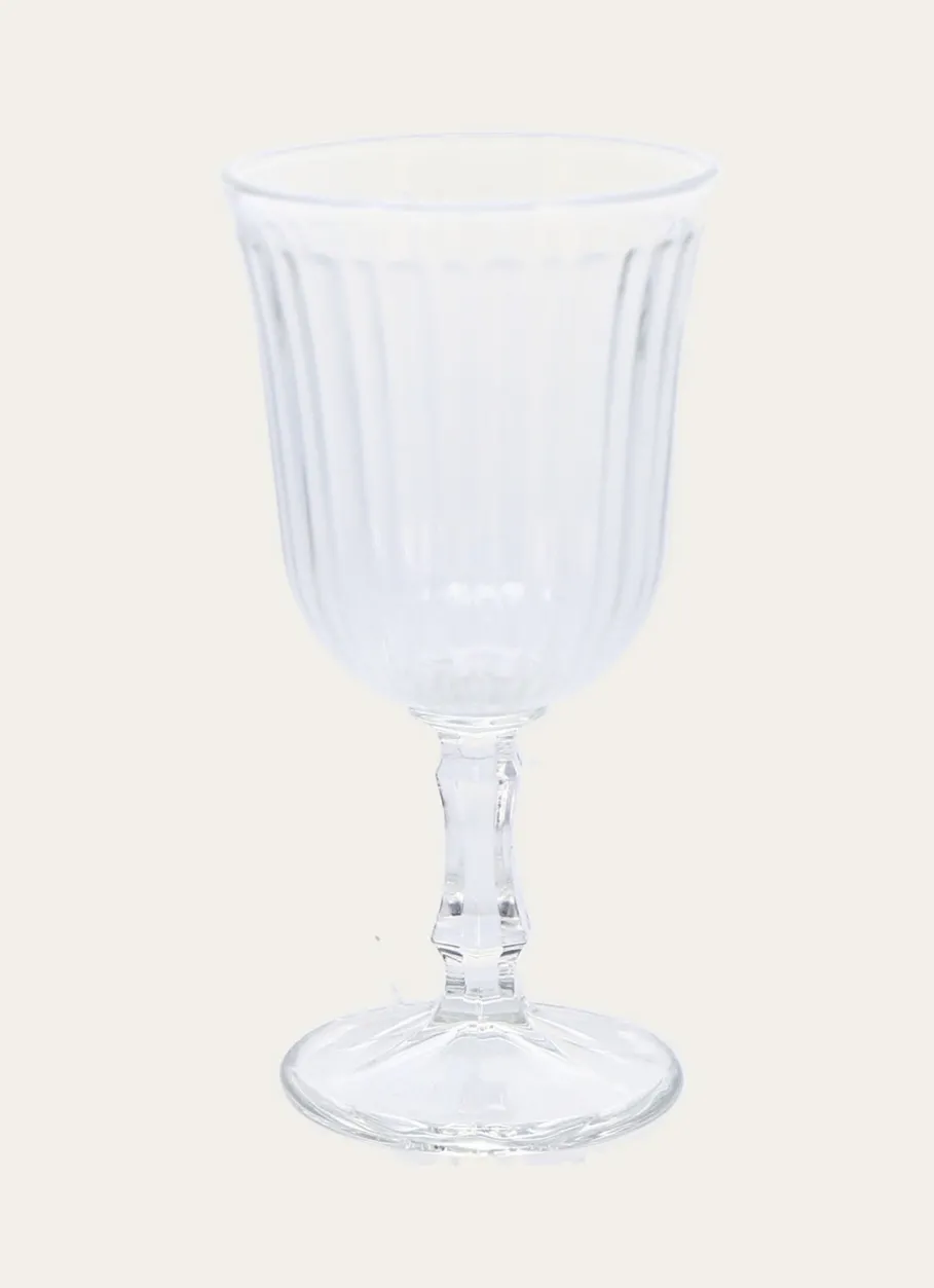 Bouchara Verre, Théière, Carafe^LOT DE 6 GRANDS VERRES À EAU SUR PIED