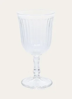 Bouchara Verre, Théière, Carafe^LOT DE 6 GRANDS VERRES À VIN SUR PIED