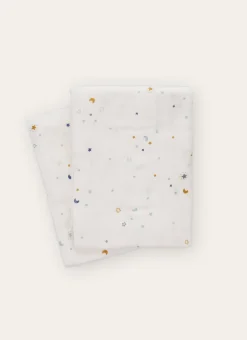 Enfant Bouchara Linge De Lit|Les Essentiels De Bebe^LOT DE 2 LANGES ÉTOILES EN GAZE DE COTON