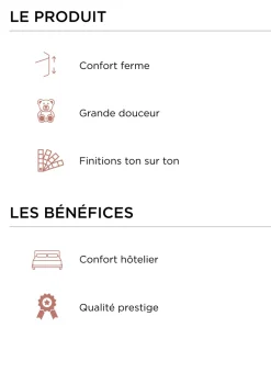 Bouchara Oreiller, Traversin^LOT DE 2 OREILLERS CARRÉS CONFORT HÔTELIER