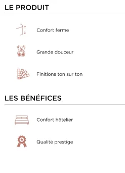 Bouchara Oreiller, Traversin^LOT DE 2 OREILLERS RECTANGULAIRES CONFORT HÔTELIER