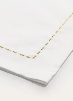 Bouchara Serviette De Table^LOT DE 2 SERVIETTES DE TABLE BRODÉES FILS DORÉS