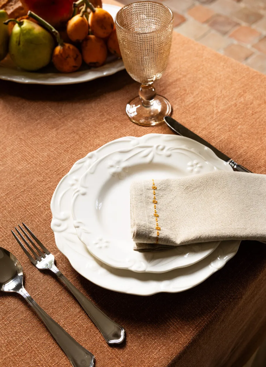 Bouchara Serviette De Table^LOT DE 2 SERVIETTES DE TABLE BRODÉES