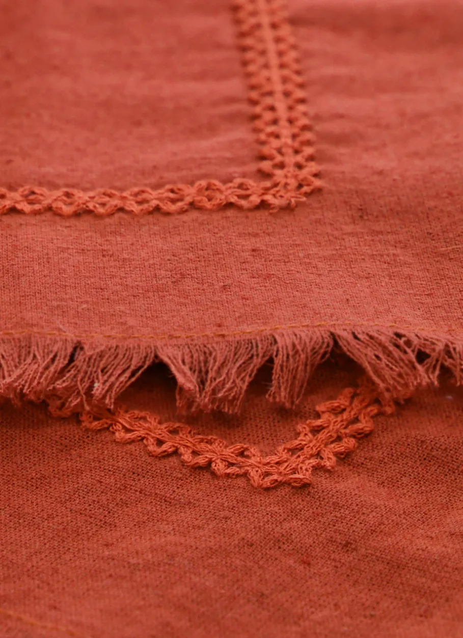 Bouchara Serviette De Table^LOT DE 2 SERVIETTES DE TABLE BRODÉES AVEC FINITION