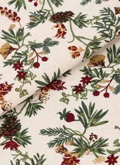 Bouchara Serviette De Table|Table De Noël^LOT DE 2 SERVIETTES DE TABLE IMPRIMÉES VÉGÉTAUX