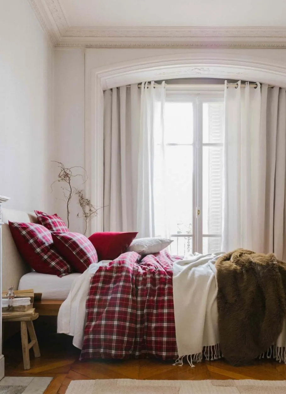 Bouchara Taie À Motifs^LOT DE 2 TAIES À CARREAUX TISSÉ TEINT TORQUHIL