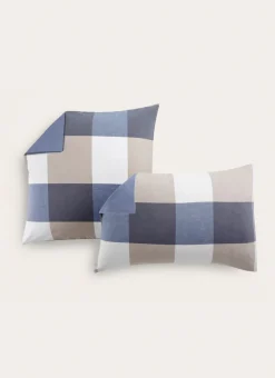 Bouchara Taie À Motifs^LOT DE 2 TAIES D'OREILLER EN COTON GRANDS CARREAUX