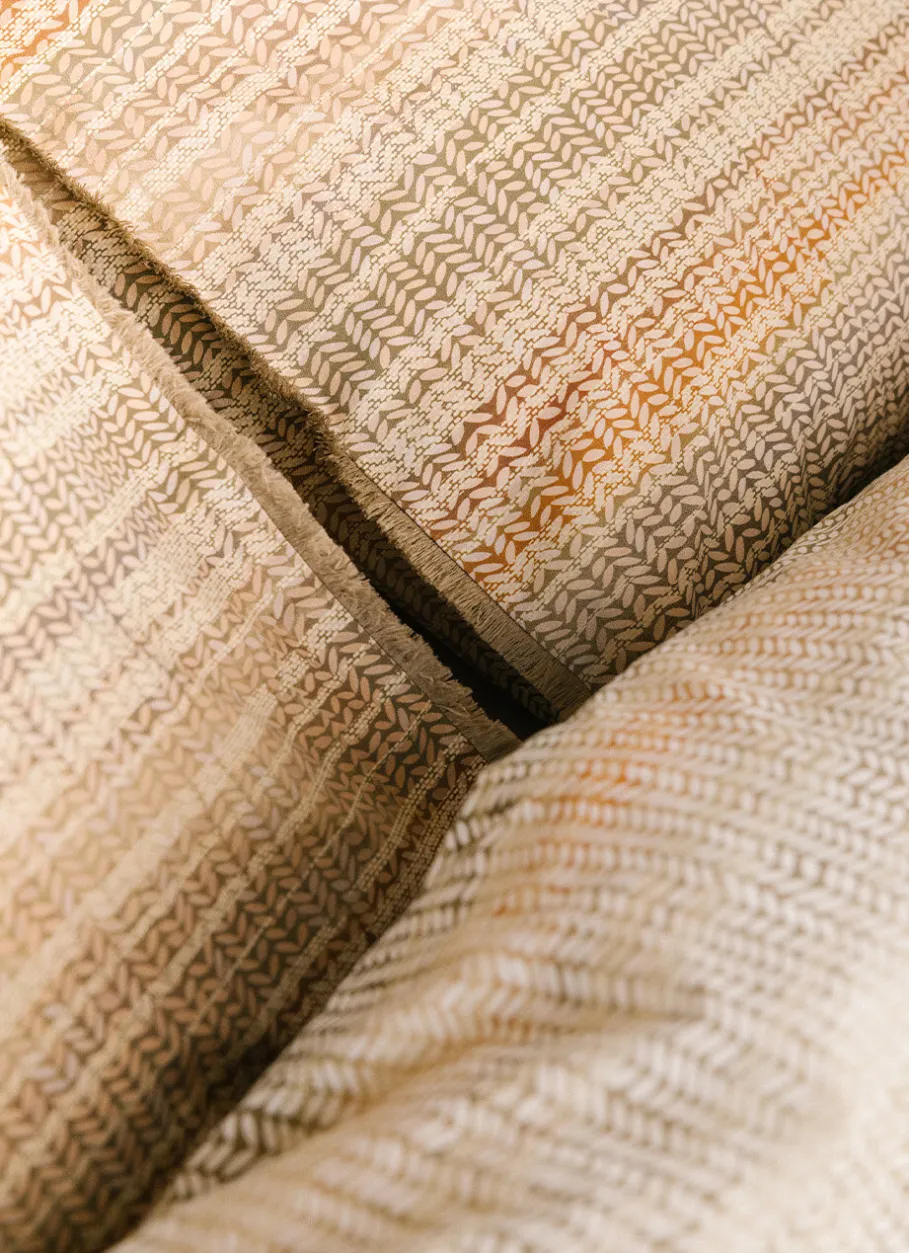 Bouchara Taie À Motifs^LOT DE 2 TAIES D'OREILLER EN PERCALE LAVÉE TAIGA