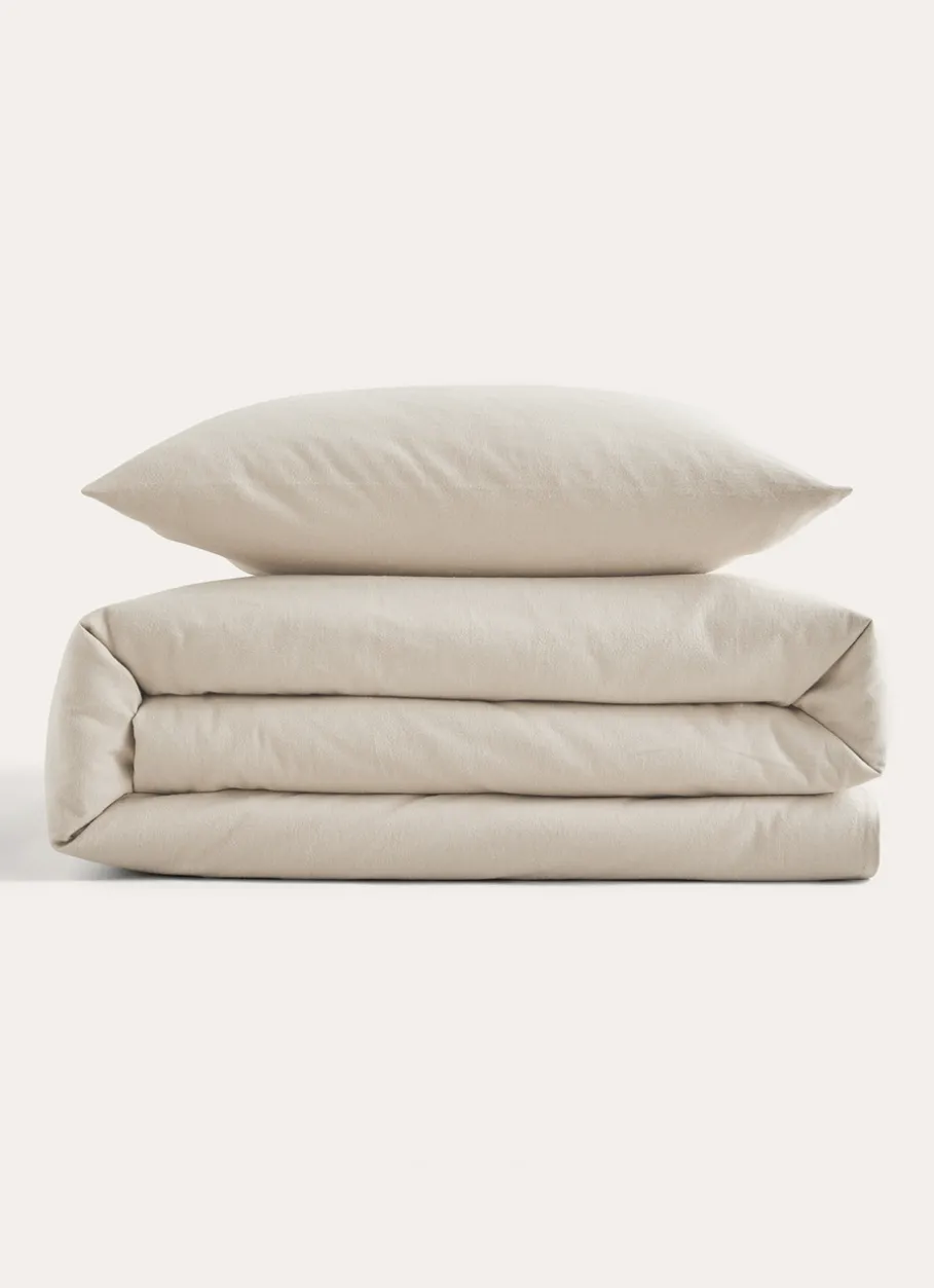 Bouchara Taie Unie^LOT DE 2 TAIES D'OREILLER EN FLANELLE COCON