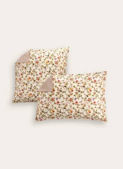 Bouchara Taie À Motifs^LOT DE 2 TAIES D’OREILLER EN COTON LAVÉ FLEURIE