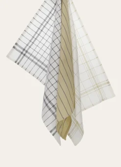 Bouchara Torchon, Essuie-Mains^LOT DE 3 TORCHONS EN COTON