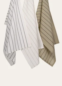 Bouchara Torchon, Essuie-Mains^LOT DE 3 TORCHONS RAYÉS