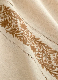 Bouchara Nappe^NAPPE AJOURÉE ET BRODÉE EN COTON ET LIN