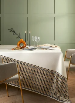 Bouchara Nappe|Table De Noël^NAPPE ANTI-TACHE MOTIF GÉOMETRIQUE