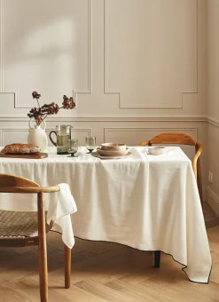 Bouchara Nappe^NAPPE COTON LIN FINITION BOURDON