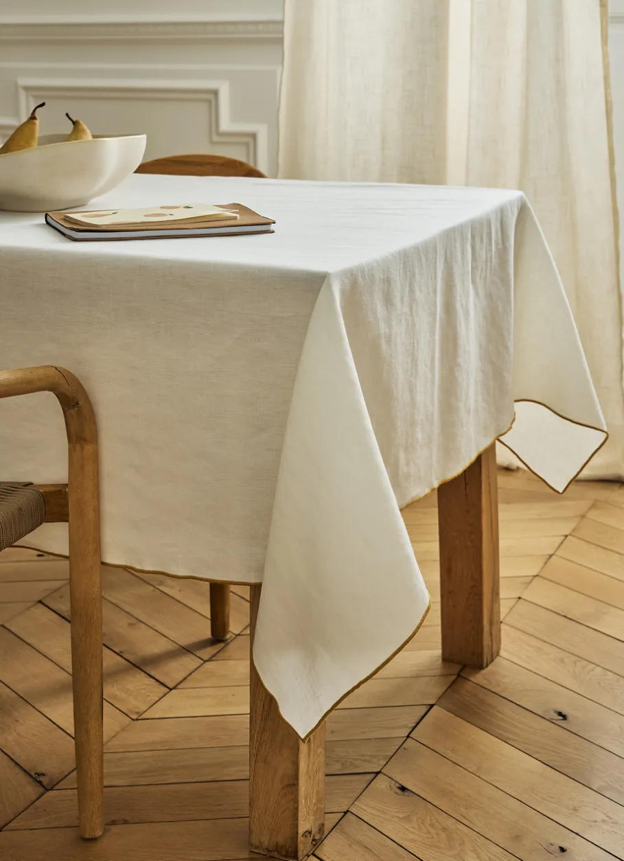 Bouchara Nappe^NAPPE COTON LIN FINITION BOURDON