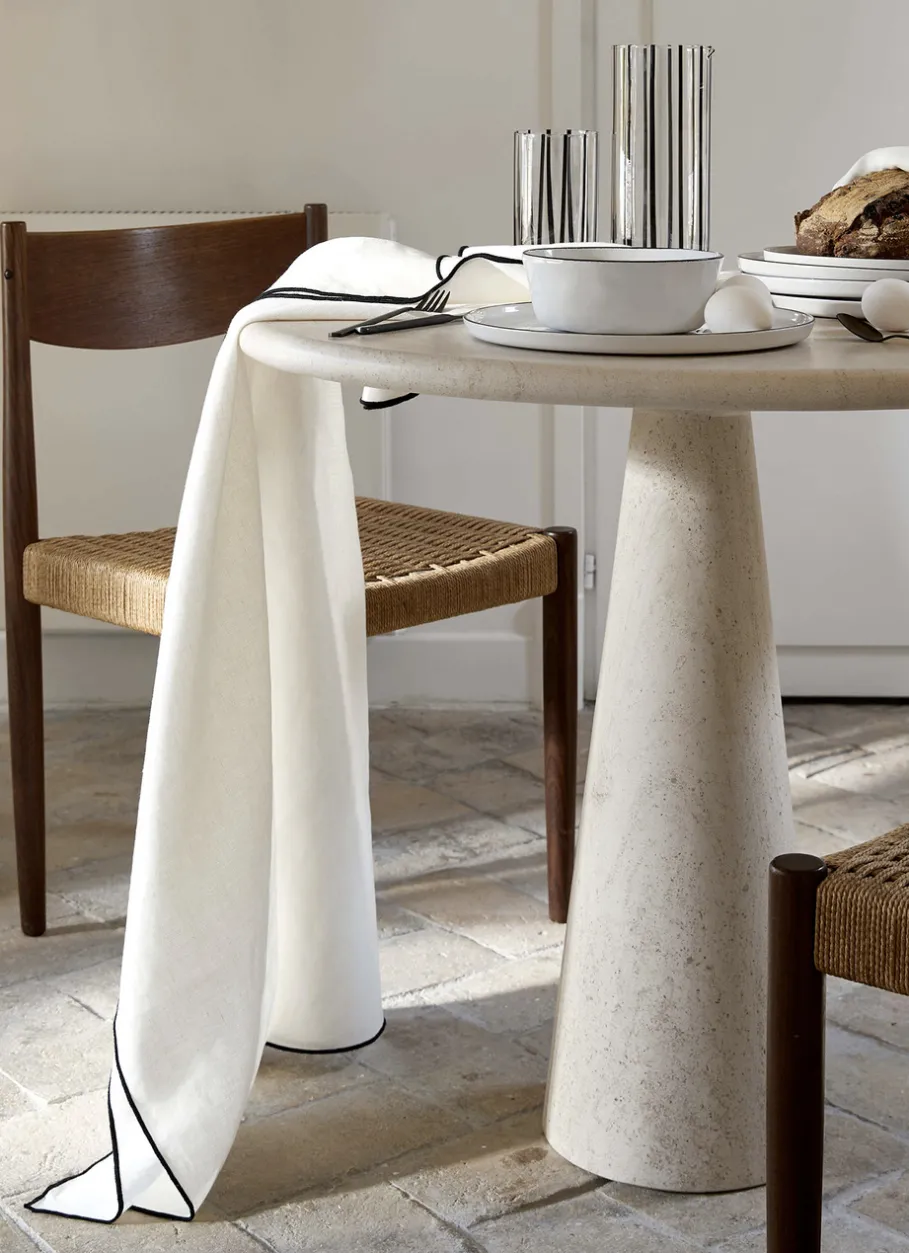 Bouchara Nappe^NAPPE COTON LIN FINITION BOURDON MOYEN FORMAT