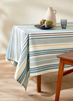 Bouchara Nappe^NAPPE EN COTON ENDUIT À RAYURES MULTICOLORES